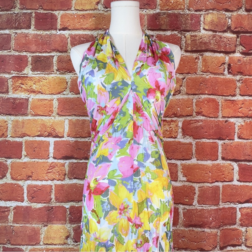 Lucy Paris Multicolor Floral Maxi Dress Size XS Cottagecore Coquette Boho‎ Flowy - Picture 7 of 14